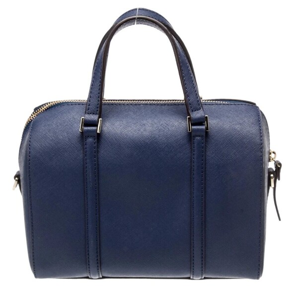 DESIGNER KATESPADE BLUE LEATHER TOP HANDLE ADJUSTABLE SHOULDER STRAP ZIP TOP BAG - Picture 3 of 15